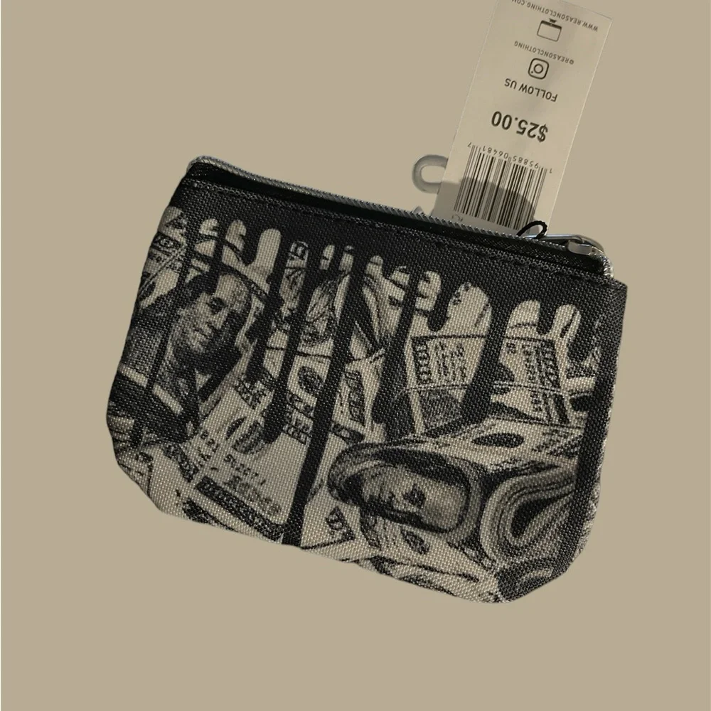 Black/White Dollar Print Change Holder